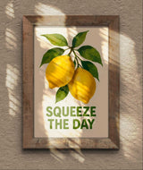 Summer Lemon Inspirational Wall Art  - Kitchen Decor, Vibrant Fruit Art Print