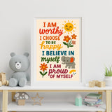 Kids Inspirational Wall Art – Positive Quote Prints for Bedrooms & Nurseries