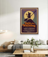 Retro Halloween Witch Poster Digital Download | Vintage Witch Wall Art Print