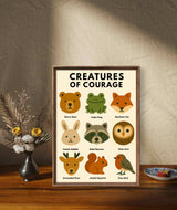 Woodland Animal Wall Art Digital Download, Mental Health Poster Printable