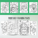 Kawaii Cowgirl & Cowboy Coloring Pages – 20 Cute Western Farm Life Printables