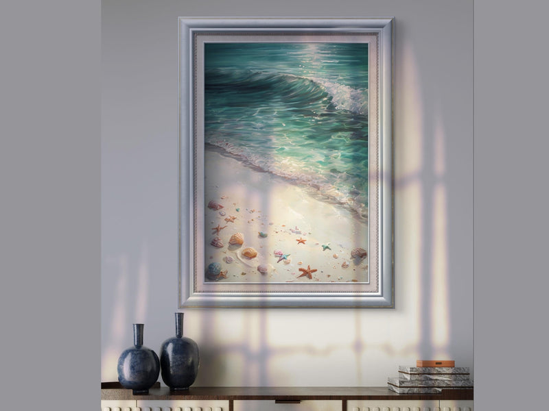 Ocean Wave Digital Wall Art – Minimalist Coastal Print for Beach Decor