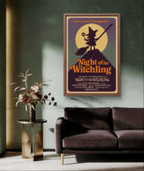 Retro Halloween Witch Poster Digital Download | Vintage Witch Wall Art Print