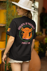 Cheerful Axolotl Tee, Unisex Cotton T-Shirt, Positive Vibes Shirt, Cute Animal Graphic Tee, Gift for Animal Lovers, Fun Casual Wear