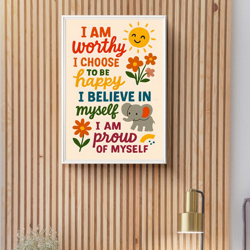 Kids Inspirational Wall Art – Positive Quote Prints for Bedrooms & Nurseries