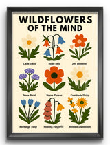 Wildflowers of the Mind Digital Print, Mental Health Wall Art, Therapy Office Decor