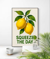 Summer Lemon Inspirational Wall Art  - Kitchen Decor, Vibrant Fruit Art Print