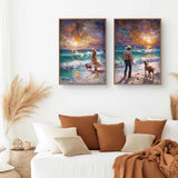 Cowgirl Coastal Beach Digital Wall Art – Western Rustic Boho