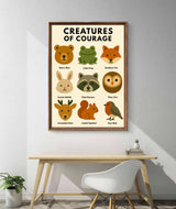 Woodland Animal Wall Art Digital Download, Mental Health Poster Printable