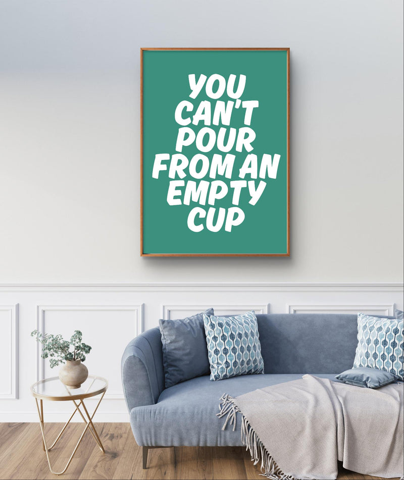 Mental Health Inspirational Wall Art – Positive Self-Care Affirmation Digital Wall Art