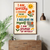 Kids Inspirational Wall Art – Positive Quote Prints for Bedrooms & Nurseries