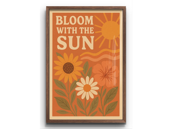 Boho Vintage Floral Inspirational Wall Art – Summer Vibes