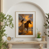 Cowgirl Digital Wall Art - Beach Decor