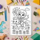 Kawaii Cowgirl & Cowboy Coloring Pages – 20 Cute Western Farm Life Printables