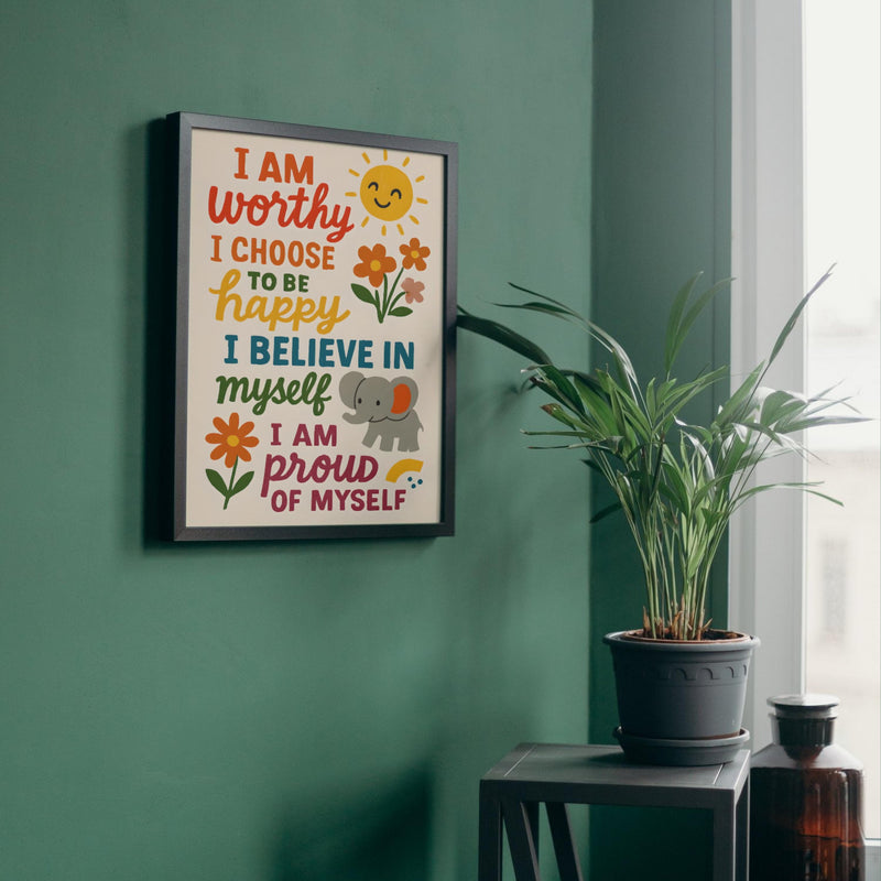 Kids Inspirational Wall Art – Positive Quote Prints for Bedrooms & Nurseries