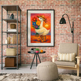 Whimsical Goose Digital  Wall Art – Colorful Farm Animal Printable for Nursery or Kids Room
