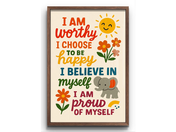 Kids Inspirational Wall Art – Positive Quote Prints for Bedrooms & Nurseries