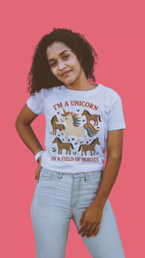 Unisex Adult Unicorn & Rainbow T-Shirt – Fun Graphic Tee