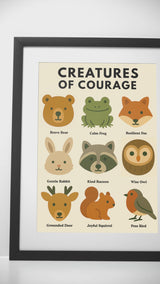 Woodland Animal Wall Art Digital Download, Mental Health Poster Printable